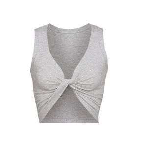 Skims Heather Gray Twist Tank